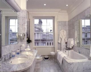 Italian Carerra Marble at the Merrion Hotel in Dublin
