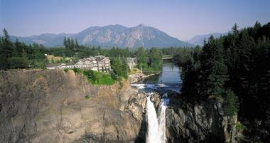 Salish Lodge & Spa over the waterfall