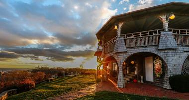 Land's End Inn at sunset