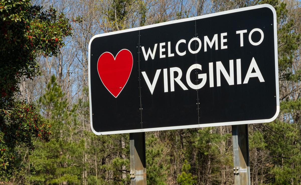 Welcome to Virginia sign