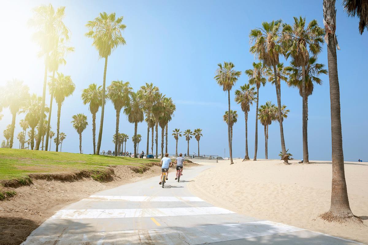 Biking on Venice Beach