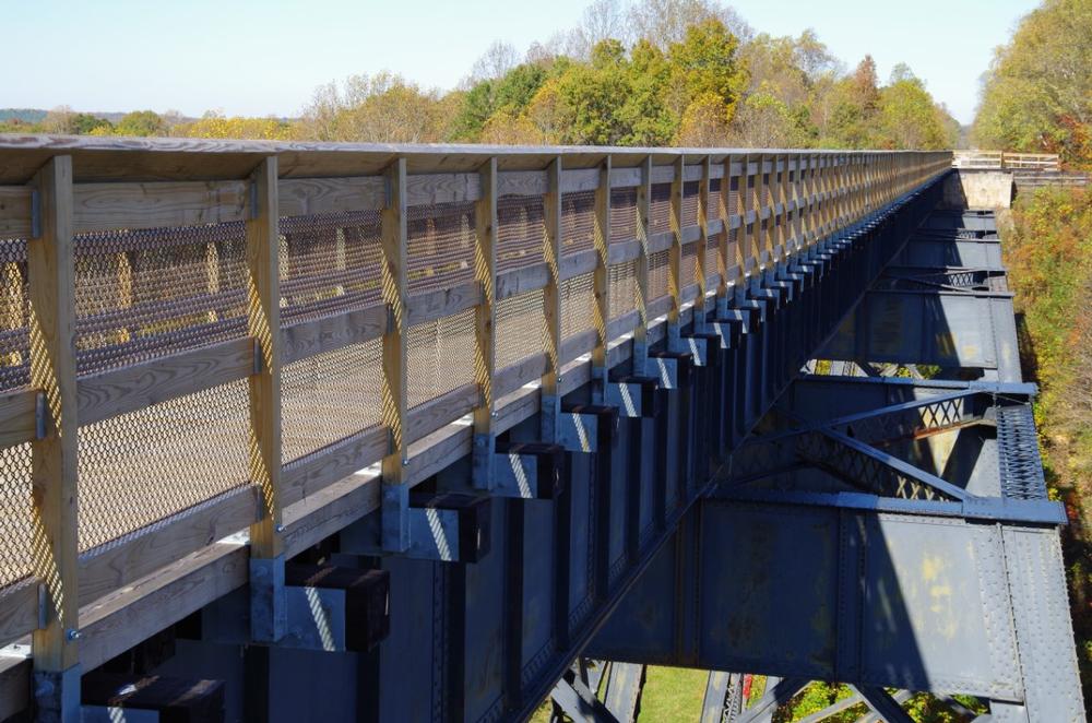 Bike on High Bridge Trail and explore antique shops during fall.