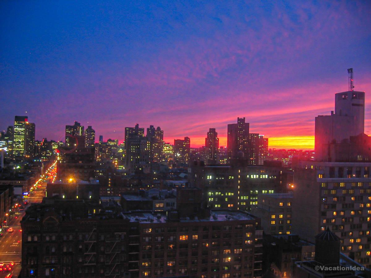 My photo of a cool pink sunset from my apartment in NYC