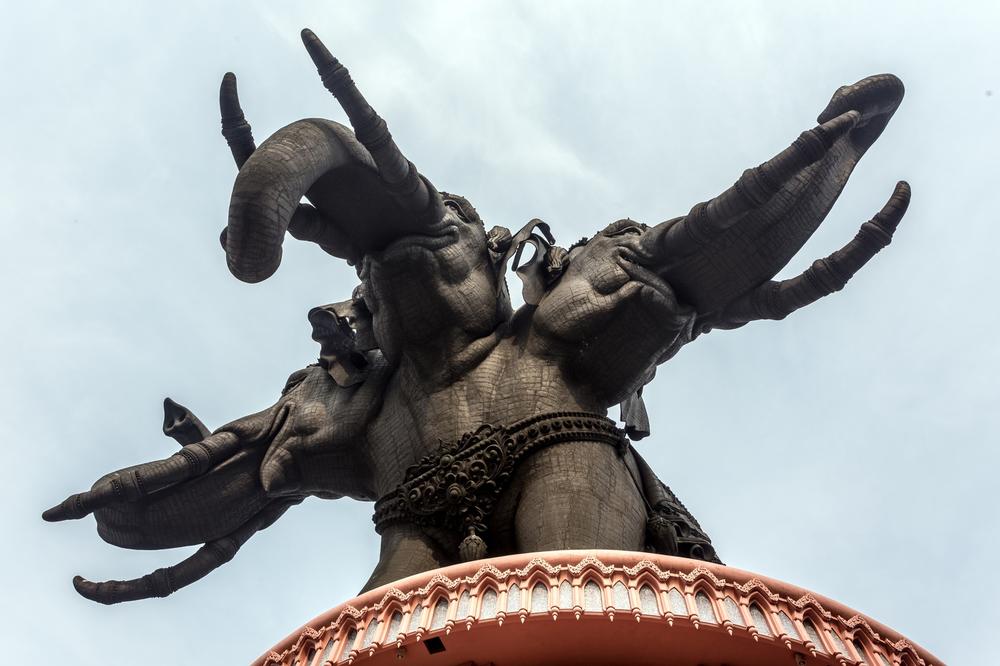 Marvel at Mythical Art and a Giant Three-Headed Elephant at the Erawan Museum