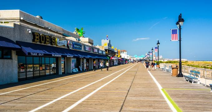 The boardwalk in Ocean City, New Jersey