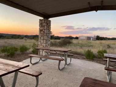 I had a picnic at sunset and snapped this photo on my solo trip