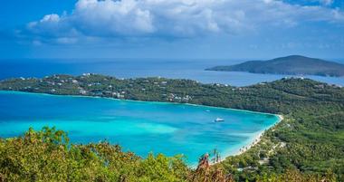 Magens Bay, landmark of St. Thomas island