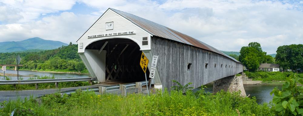 Walk or drive across one of the longest covered bridges in the U.S., connecting Vermont and New Hampshire.