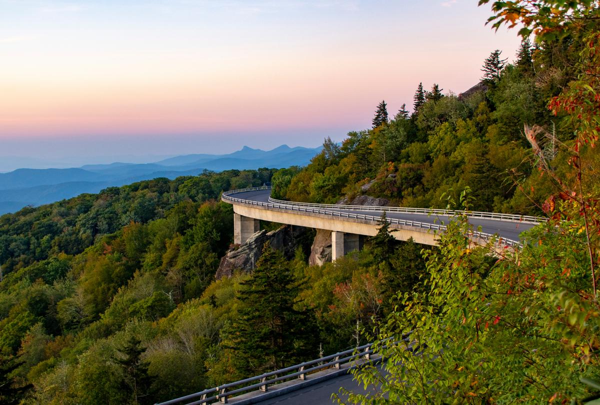 Lynn Cove Viaduct on the Blue Ridge Parkway in North Carolina