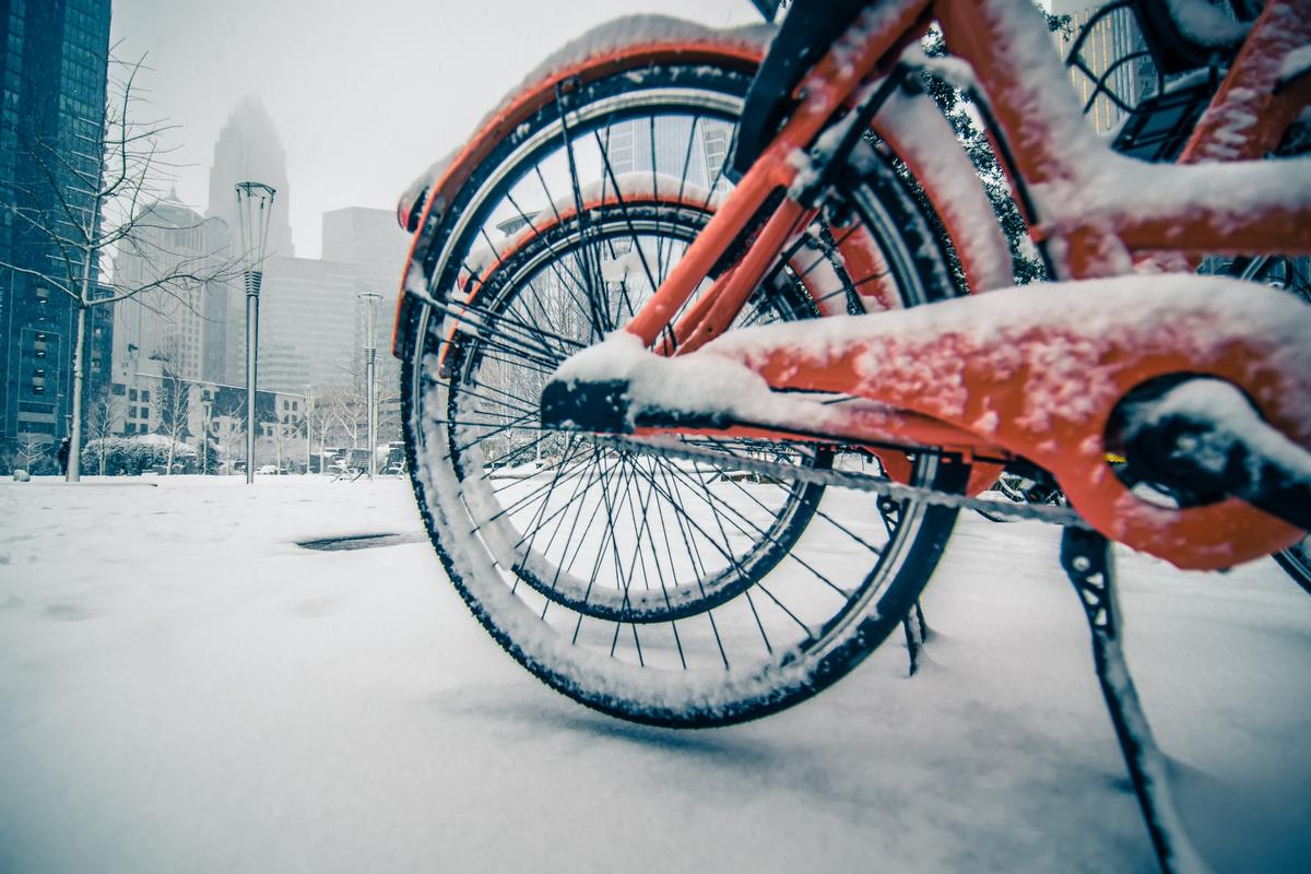 Winter snow in Charlotte, NC