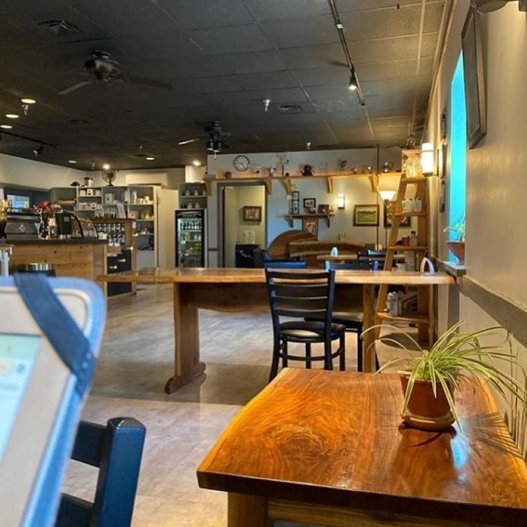 Sip fresh-roasted brews and enjoy a cozy, affordable stop during a quick trip.