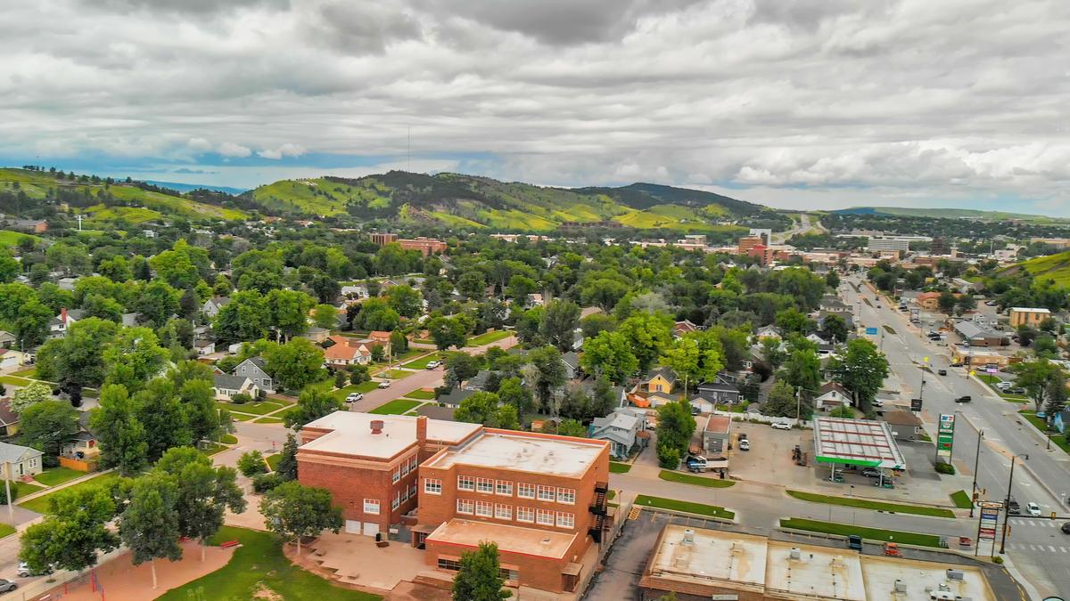 Rapid City on a cloudy summer day