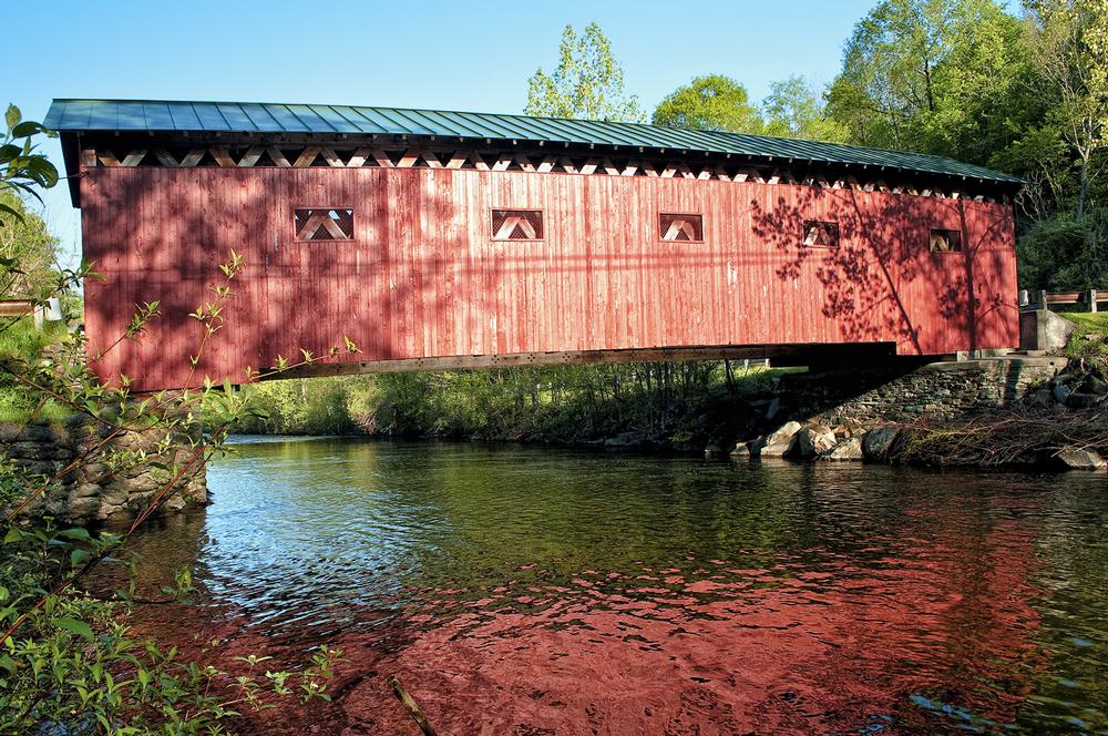 Snap a Classic New England Photo at Arlington Green Covered Bridge