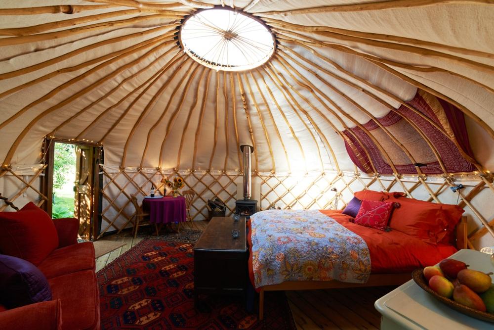 Stay Cozy and Quirky in a Mountain Yurt on an Organic Farm