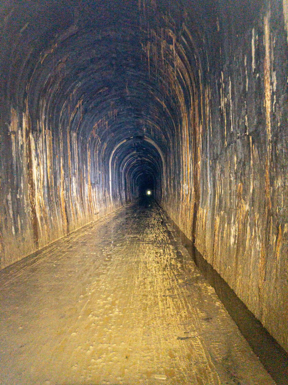 Tunnel interior that you get to see while biking
