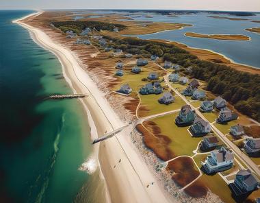 3D Aerial View of Dennis Beaches