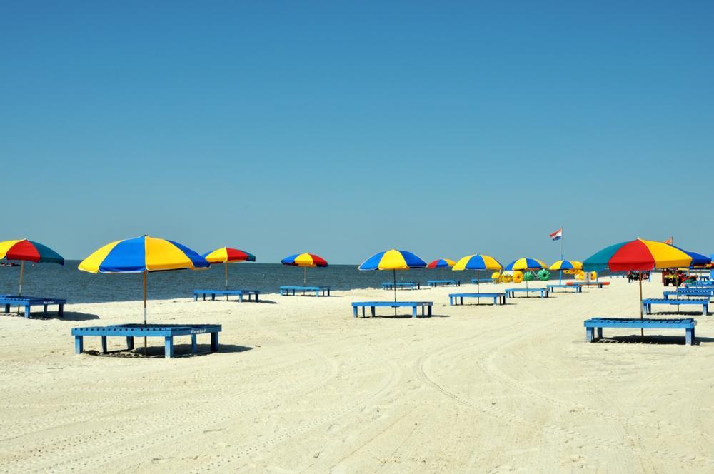 Biloxi, MS Beach is a wide sandy beach