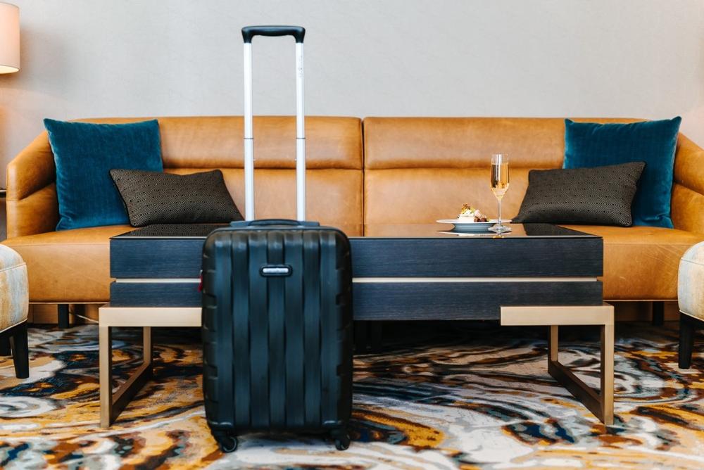 Sleek soundproof rooms and spa indulgence just steps from the gates.