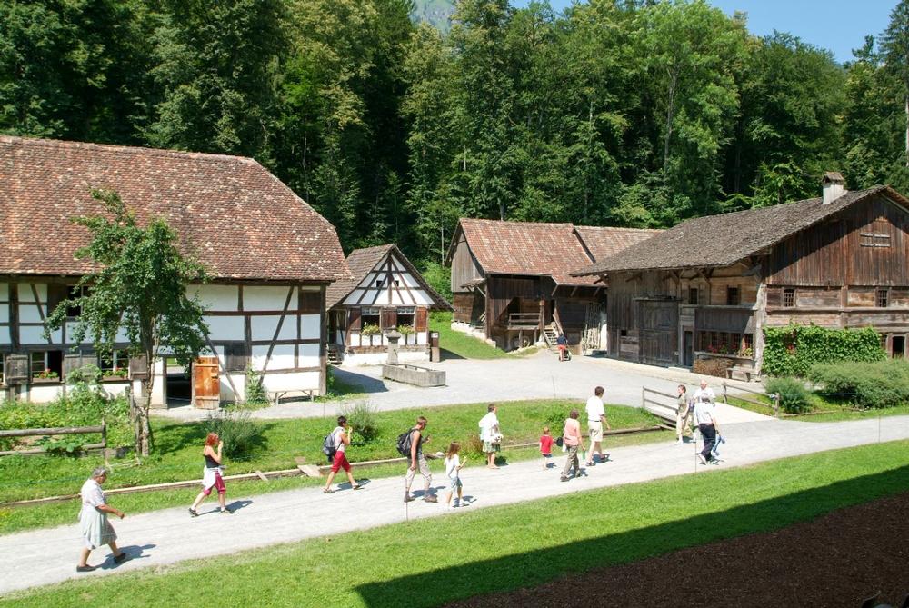 Walk along open-air exhibits at the Ballenberg Museum - 45 minutes from Lucerne