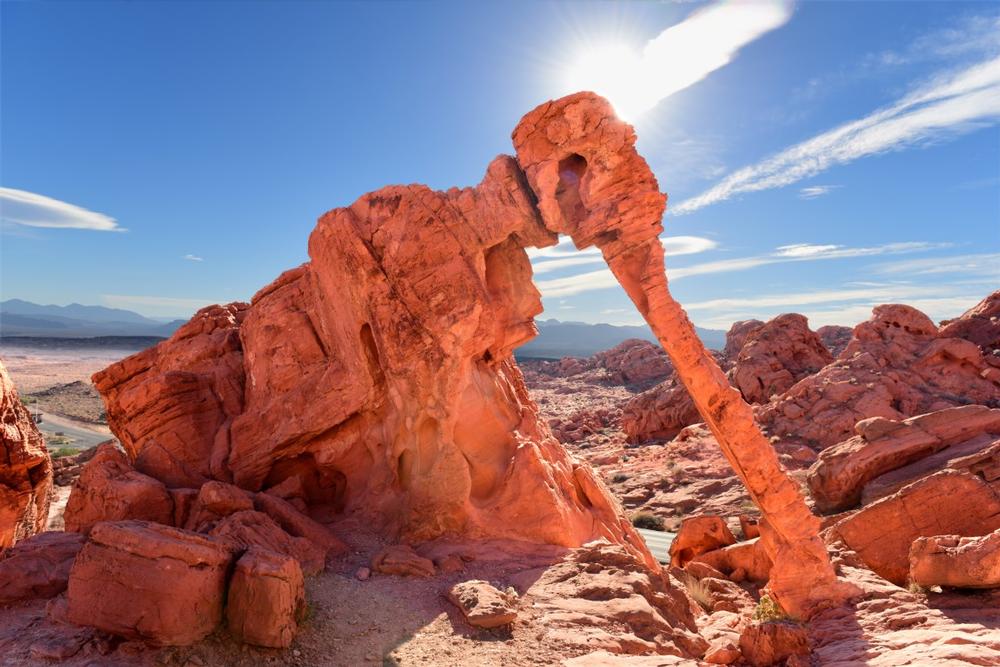 Marvel at the red sandstone rock formations of Valley of Fire State Park