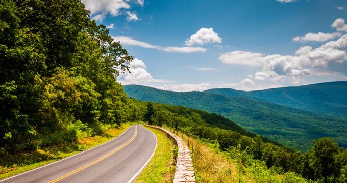 Skyline Drive in Shenandoah National Park