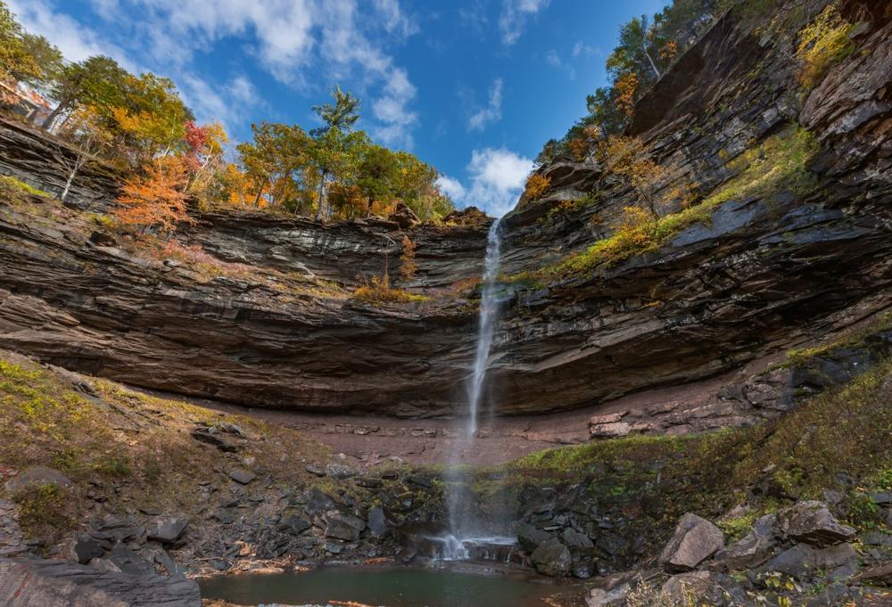 Hike scenic trails and see cascading waterfalls during spring.