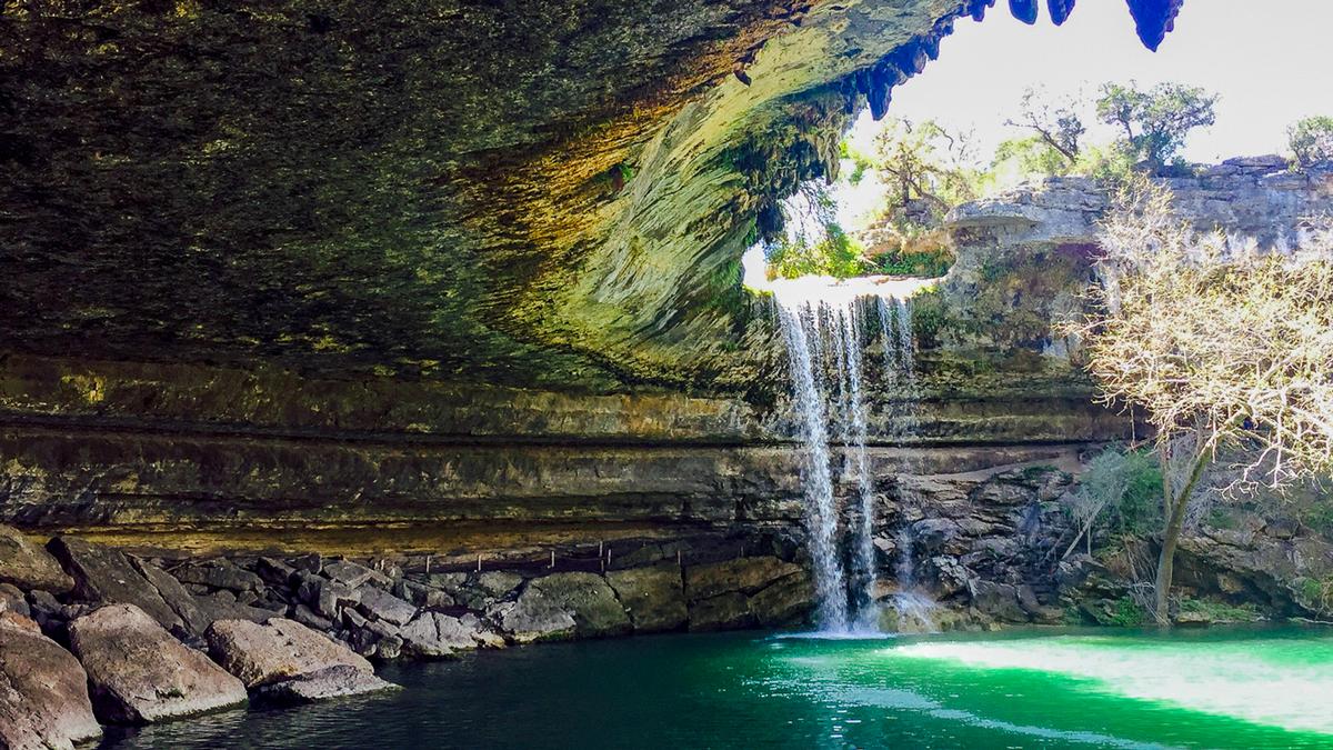 Hiking to Hamilton Pool Preserve