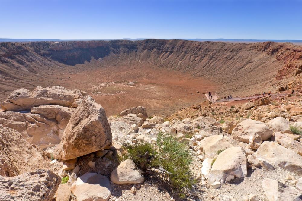 See an enormous impact site and learn about asteroid collisions.