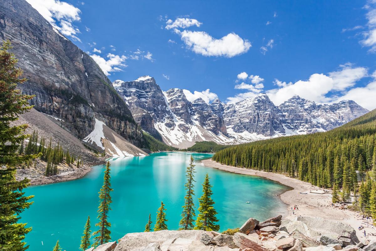 Moraine lake in Banff National Park, Canadian Rockies, Canada