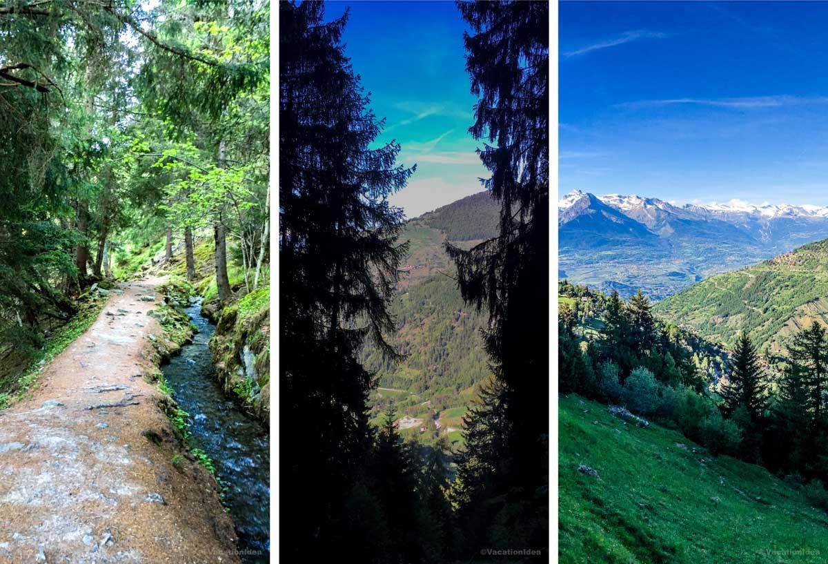 My photo of hiking trails in the Swiss mountains