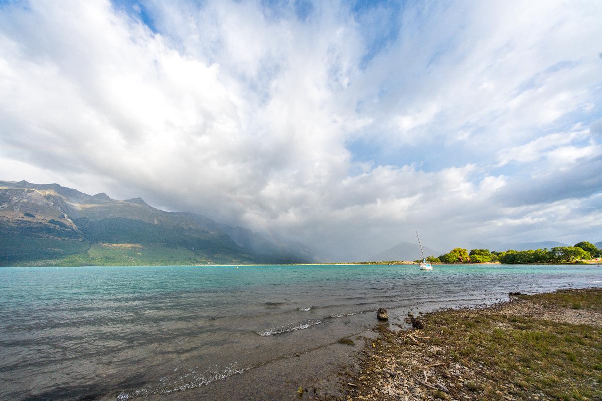 My husband took this photo of the lake on our first morning in Glenorchy