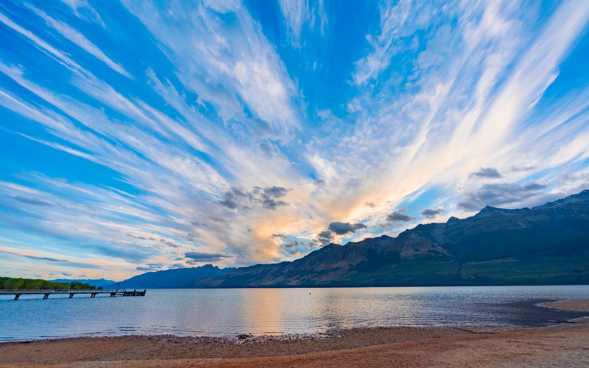 My husband took this photo of dramatic clouds over the lake in Glenorchy on a summer afternoon