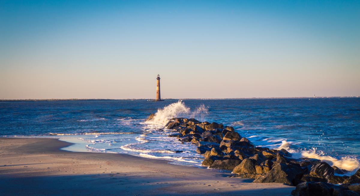 Lighthouse in Folly beach