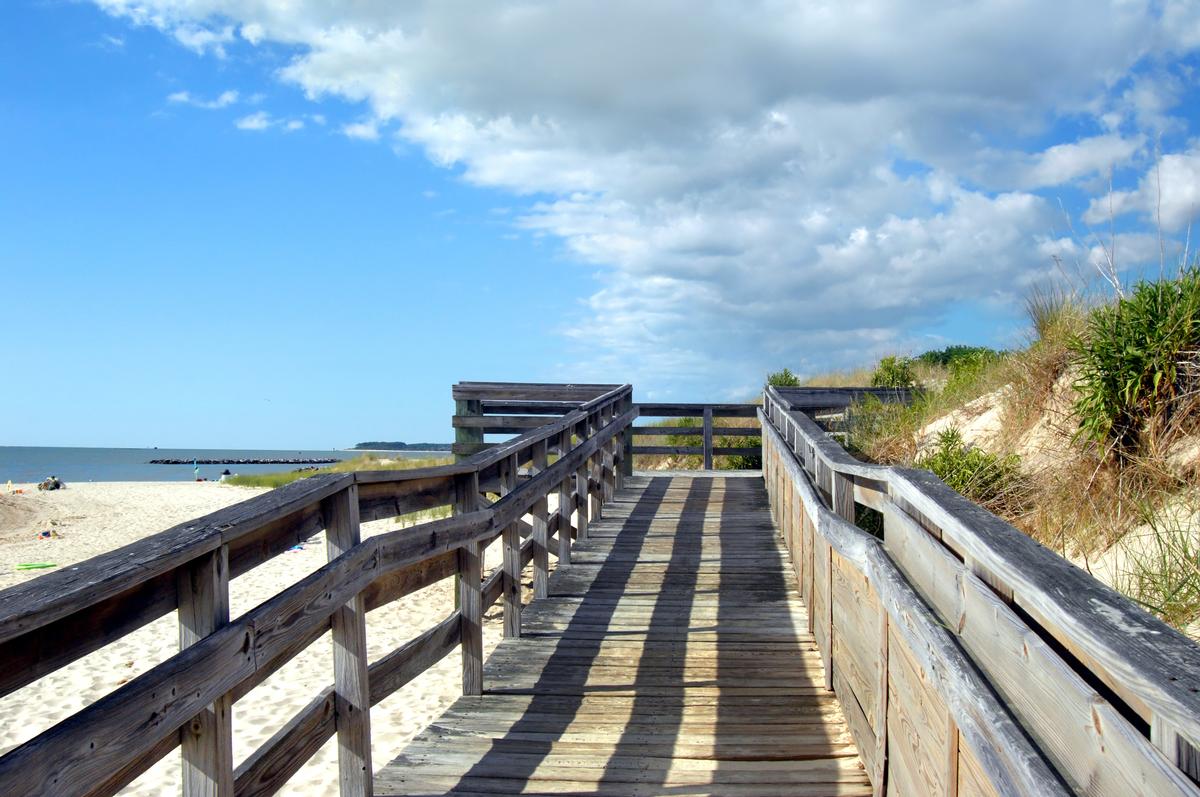 Cape Charles Beach with interesting clouds