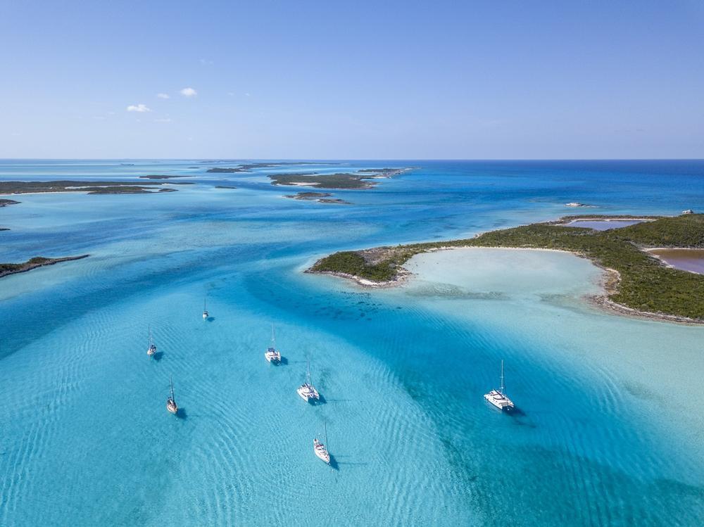 Swimming with pigs and grinning the whole time in the Exumas