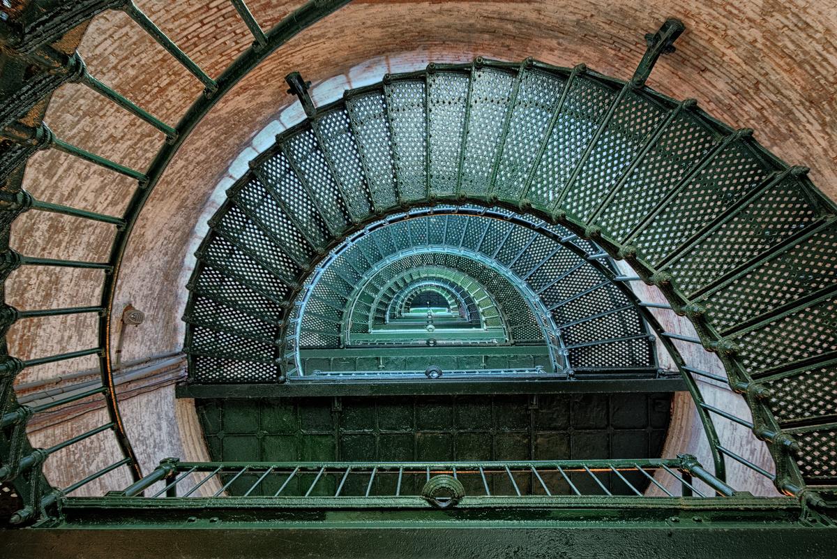 Inside the Currituck Beach Lighthouse