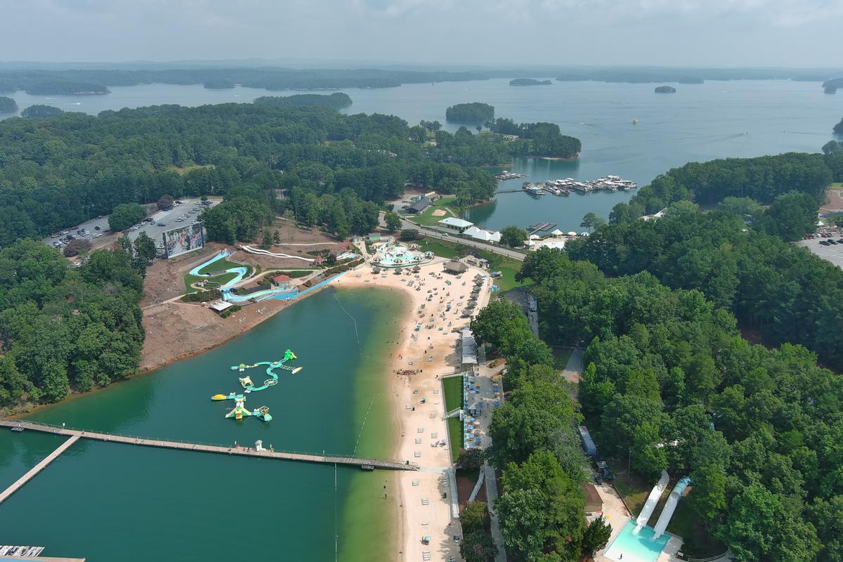 Lake Lanier beach and water park