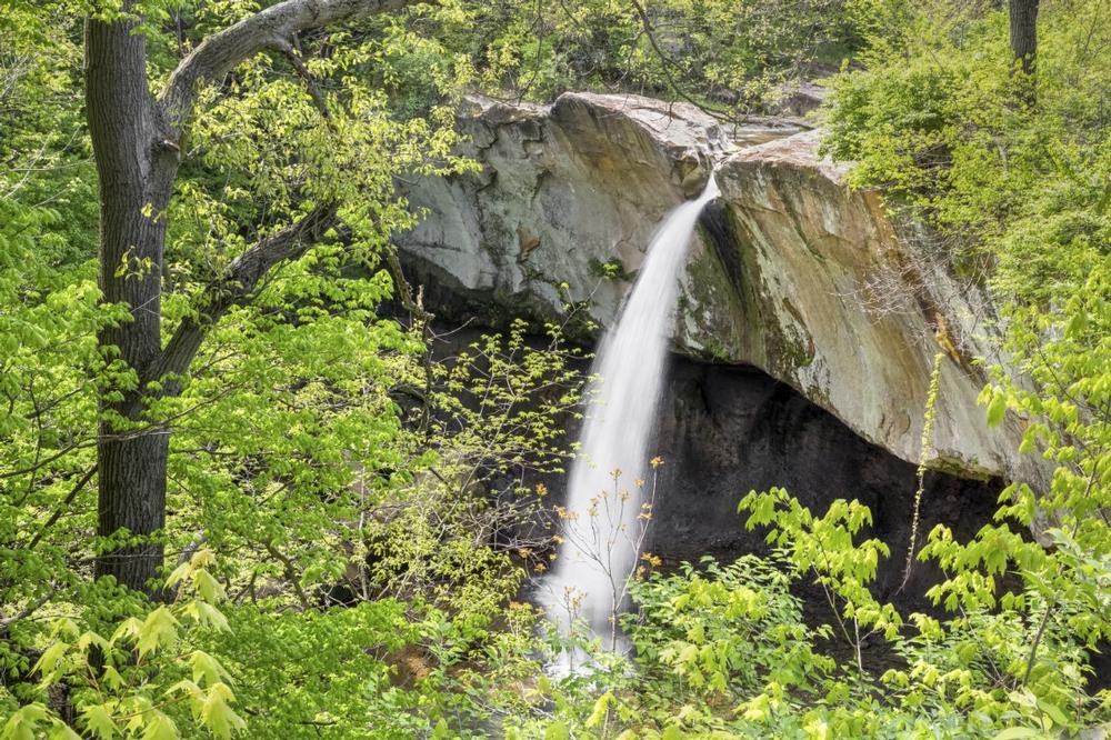 Visit Indiana’s tallest waterfall, explore beautiful hiking trails, and admire scenic river views.