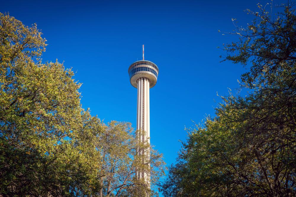 Open lawns, splash pads, public art, and local eats near the Tower of the Americas