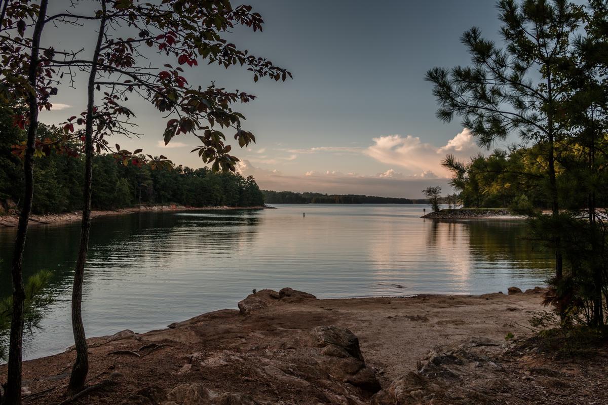 Lake Lanier just after sunset