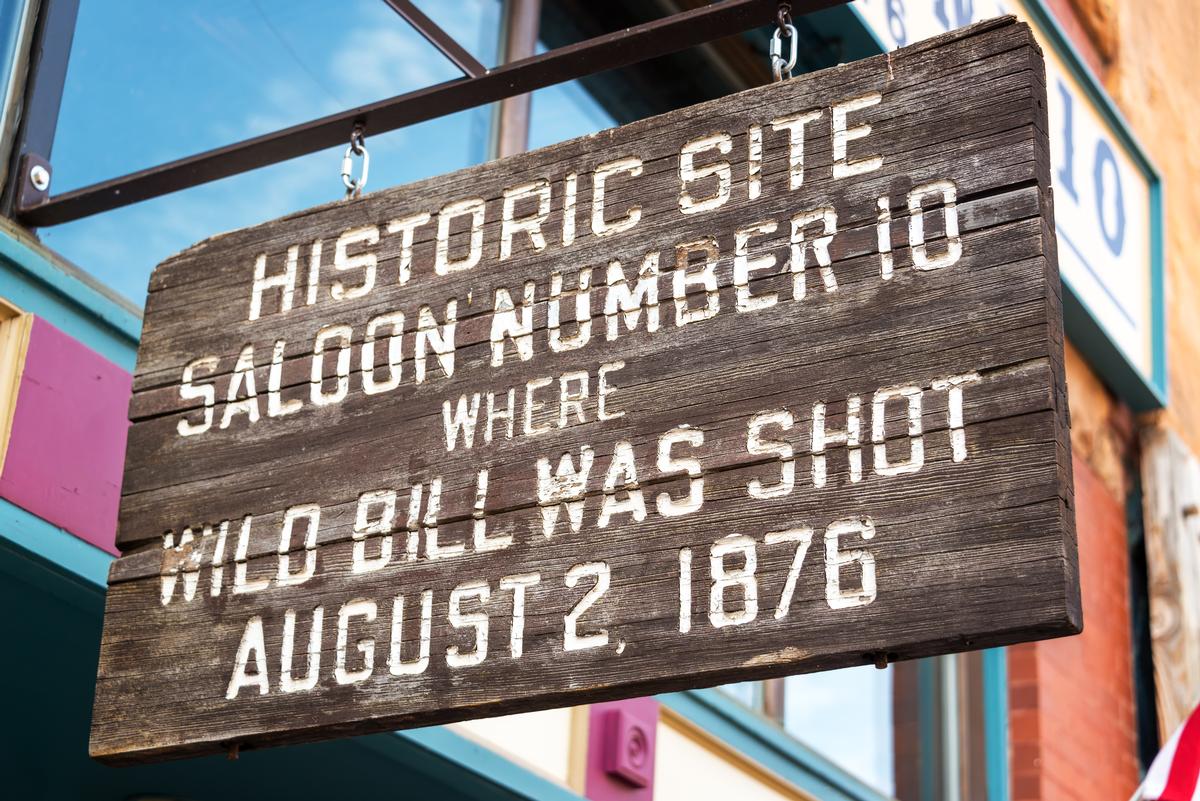 Sign in Deadwood, South Dakota