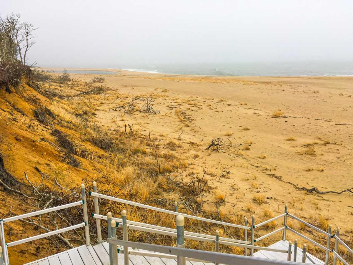 I photographed this Martha's Vineyard beach on a stormy day