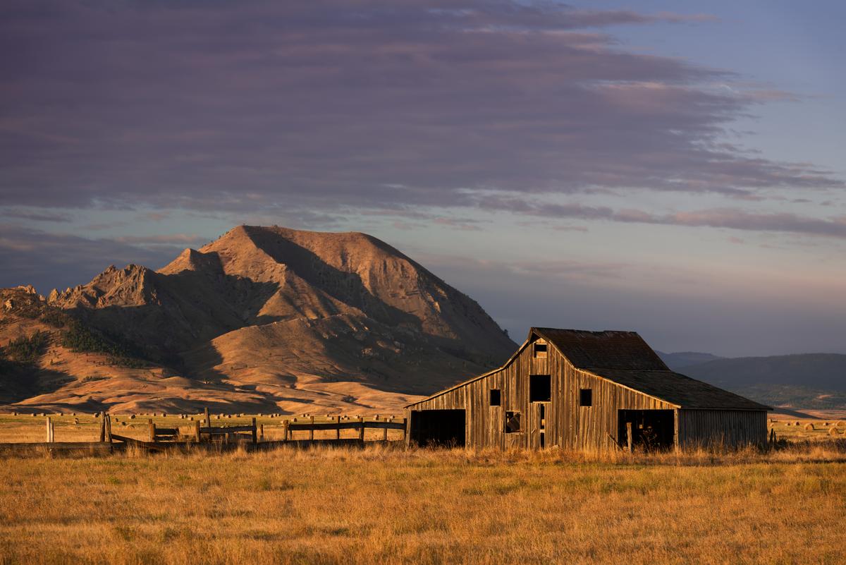 Bear Butte from Nine Mile Road near Sturgis, South Dakota