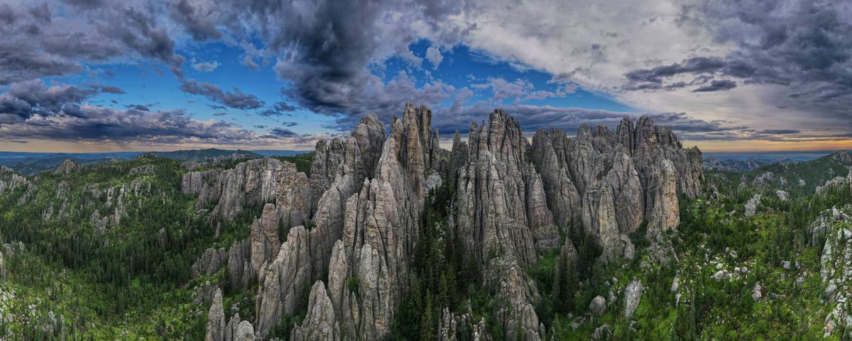 Black Hills of South Dakota with interesting clouds