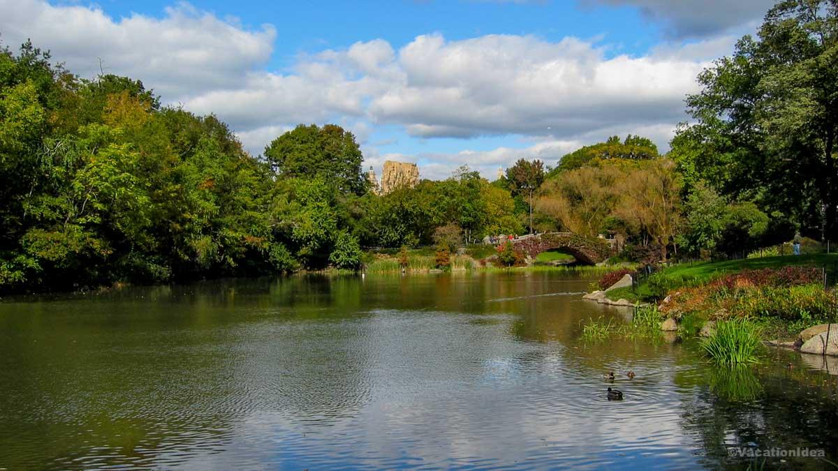 My photo of the lake in Central Park NYC in the fall