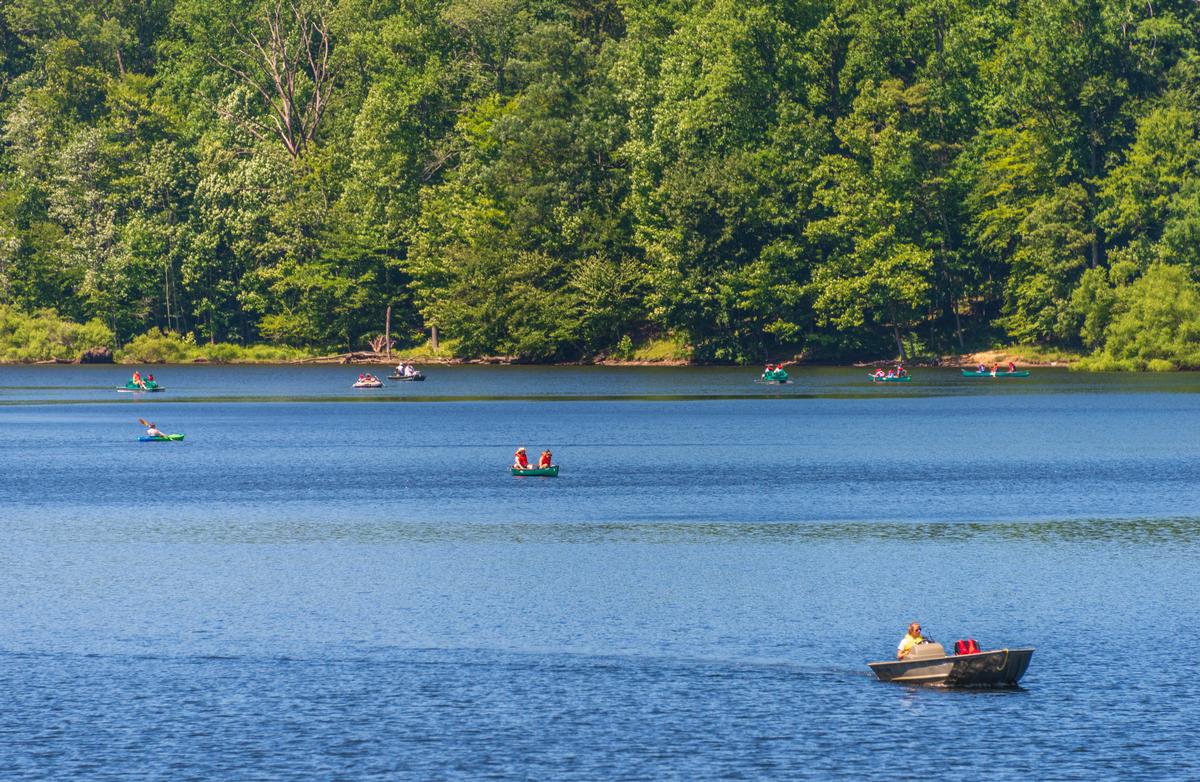 Enjoy the lake beach in Cunningham Falls State Park