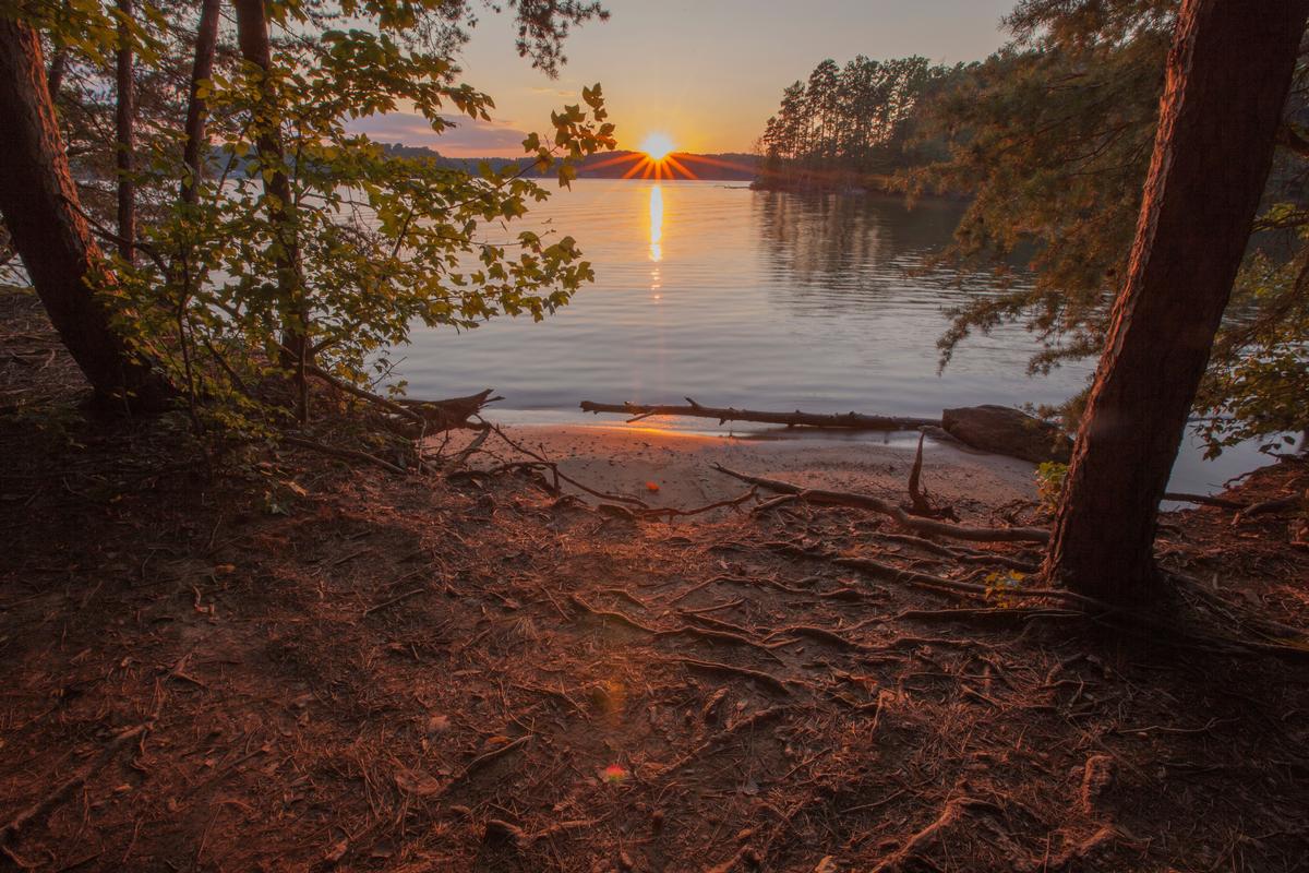 I loved the sunset view over Lake Norman in North Carolina