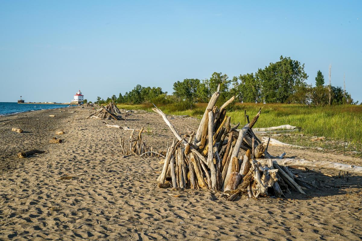 Headlands Beach Park in Northeast Ohio is a great place to catch a sunset