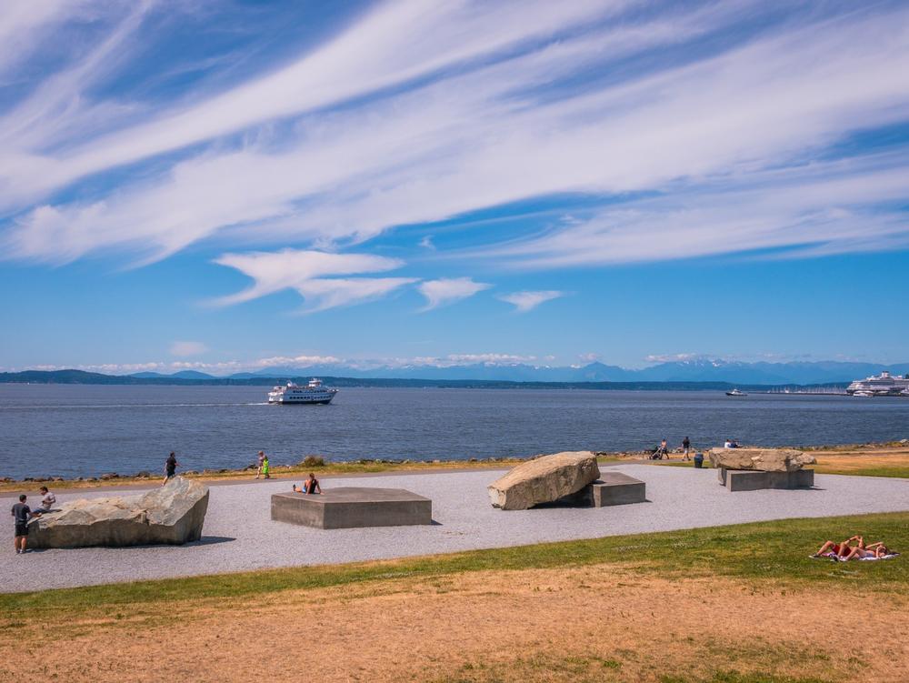 Walking through art and sky at Olympic Sculpture Park