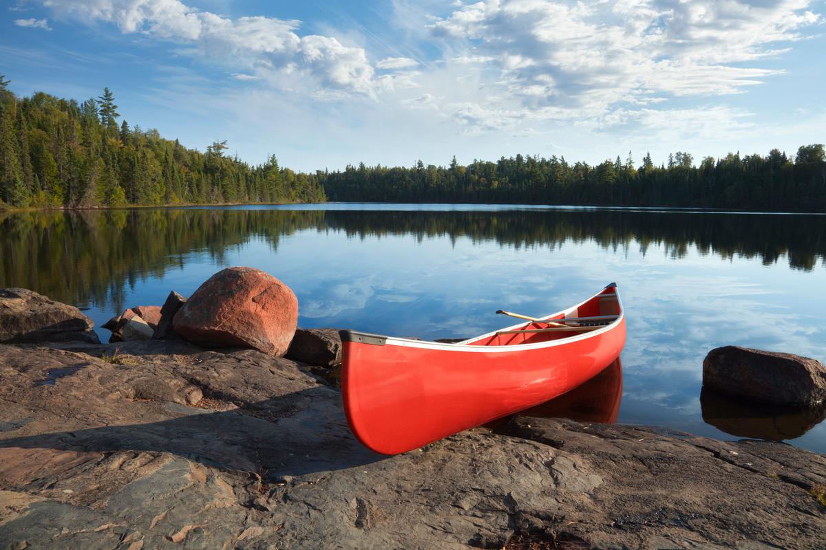 Canoeing in the summer